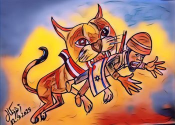 “الوشق المصري ينتقم: فنان مصري يوثق هجومه على جنود إسرائيليين في كاريكاتير جريء!”