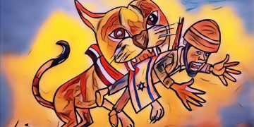 “الوشق المصري ينتقم: فنان مصري يوثق هجومه على جنود إسرائيليين في كاريكاتير جريء!”