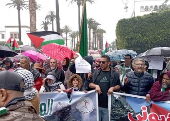 حراك تضامني مع غزة في الدار البيضاء في المغرب