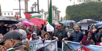 حراك تضامني مع غزة في الدار البيضاء في المغرب