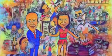 الصعود على أنقاض المجمع العلمي “بريشة الفنان أشرف كمال وأفكار الكاتبة سها البغدادي 