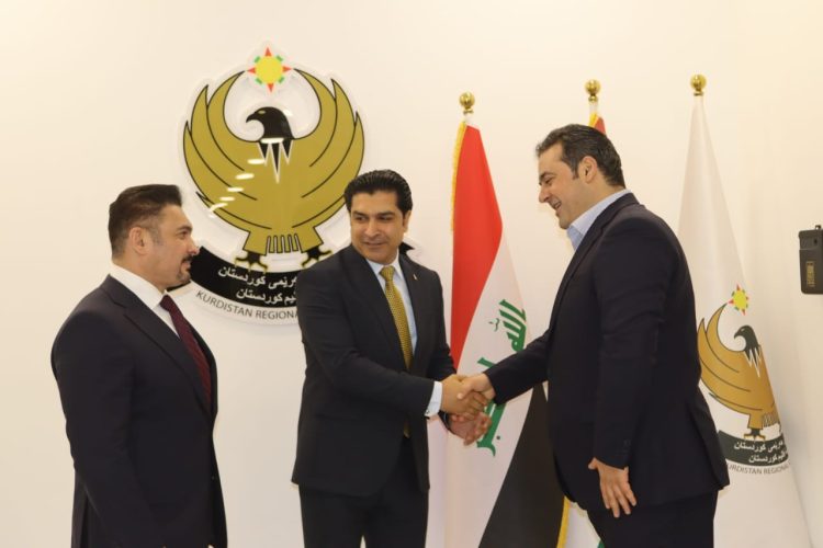 وكيل وزارة الثقافة والشباب بإقليم كردستان العراق يستقبل أحمد سمير نائب رئيس الاتحاد الدولي للميني فوتبول