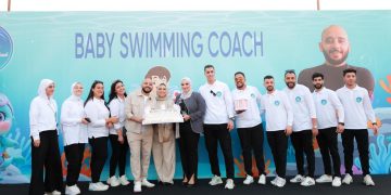 بحضور نجوم الرياضة والإعلام.. الكابتن أحمد جمعة يحتفي بإنجازات أكاديمية Baby Swimming Coach 