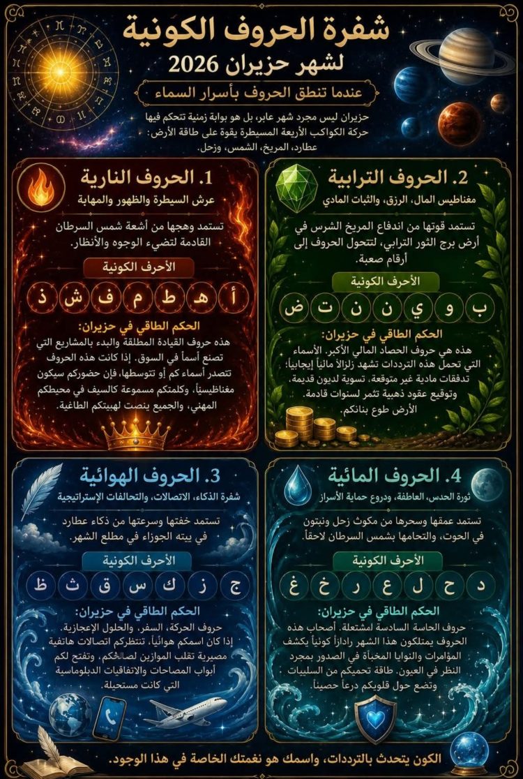عندما تنطق الحروف بأسرار السماء